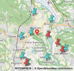 Mappa Via San Giorgio, 23885 Calco LC, Italia (2.44)