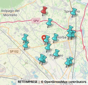 Mappa Via Povegliano, 31050 Ponzano Veneto TV, Italia (3.86375)