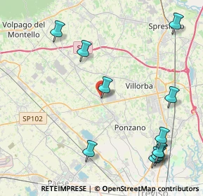 Mappa Via Povegliano, 31050 Ponzano Veneto TV, Italia (5.28818)