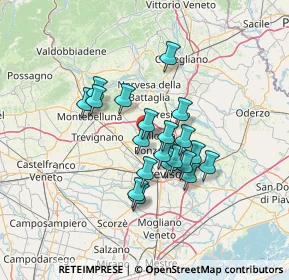 Mappa Via Povegliano, 31050 Ponzano Veneto TV, Italia (10.3465)