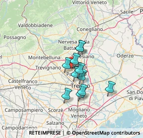 Mappa Via Povegliano, 31050 Ponzano Veneto TV, Italia (8.93091)