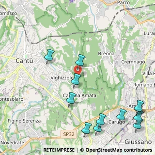 Mappa Via Cesare Cattaneo 18 Loc Vighizzolo, 22063 Cantù CO, Italia (2.84333)