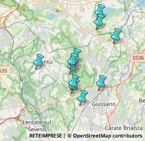 Mappa Viale Cesare Cattaneo, 22060 Cantù CO, Italia (3.05273)