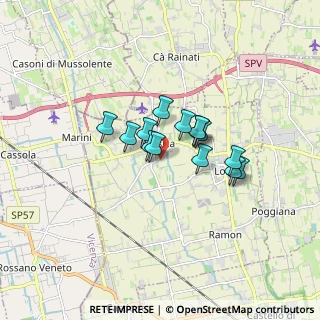 Mappa Via Adone Brunello, 31037 Loria TV, Italia (1.09786)