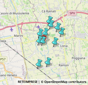 Mappa Via Adone Brunello, 31037 Loria TV, Italia (1.18909)