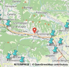 Mappa Via Valmora, 24030 Pontida BG, Italia (3.50167)