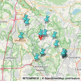 Mappa Via Aspromonte, 22063 Cantù CO, Italia (4.14375)