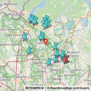 Mappa Via Montello, 22063 Cantù CO, Italia (7.3615)
