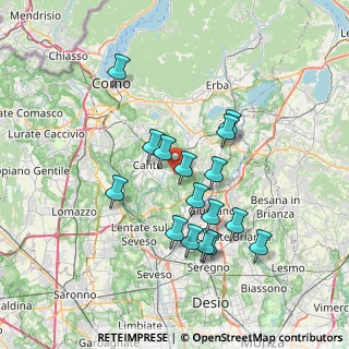 Mappa Via Albinoni, 22063 Cantù CO, Italia (6.48125)