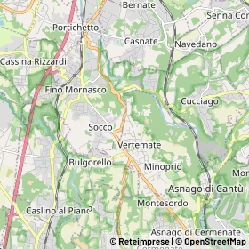 Mappa Vertemate con Minoprio