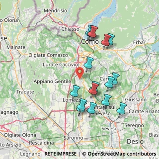 Mappa Via IV Novembre, 22073 Fino Mornasco CO, Italia (7.27188)