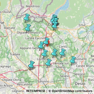 Mappa Via IV Novembre, 22073 Fino Mornasco CO, Italia (7.50056)