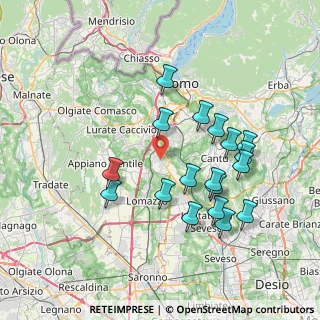Mappa Via IV Novembre, 22073 Fino Mornasco CO, Italia (7.24333)