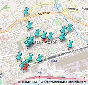 Mappa Piazza S. Francesco, 11100 Aosta AO, Italia (0.468)