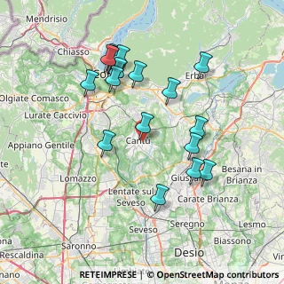 Mappa Via Cesare Cantù, 22063 Cantù CO, Italia (7.6095)