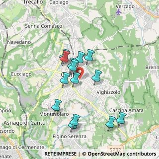 Mappa Via Cantù Cesare, 22063 Cantù CO, Italia (1.56929)