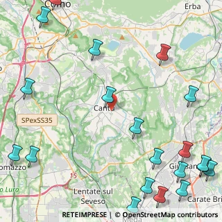 Mappa Via Cesare Cantù, 22063 Cantù CO, Italia (6.8815)