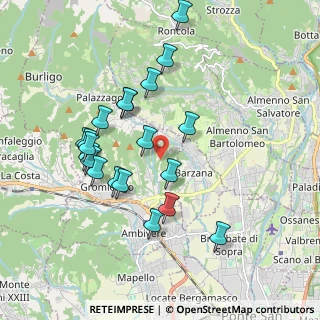 Mappa Via Salvano, 24030 Palazzago BG, Italia (1.8265)