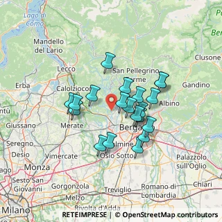 Mappa Via Giuseppe Garibaldi, 24030 Barzana BG, Italia (10.9305)