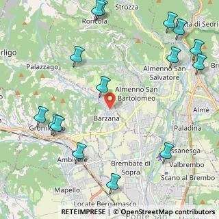 Mappa Via Giuseppe Garibaldi, 24030 Barzana BG, Italia (2.93067)