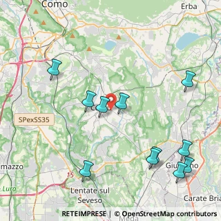 Mappa Via Ginevra da Fossano, 22063 Cantù CO, Italia (4.88545)
