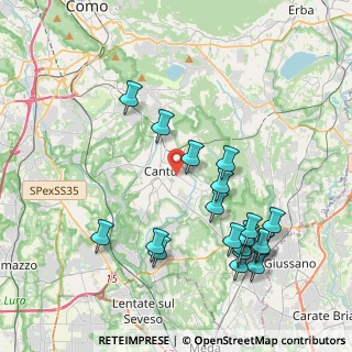 Mappa Via Ginevra da Fossano, 22063 Cantù CO, Italia (4.34474)