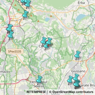 Mappa Via Ginevra da Fossano, 22063 Cantù CO, Italia (6.919)