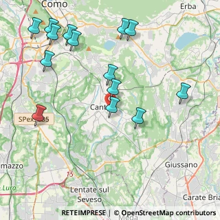 Mappa Via Ginevra da Fossano, 22063 Cantù CO, Italia (4.83214)