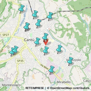 Mappa Via Ginevra da Fossano, 22063 Cantù CO, Italia (1.10857)
