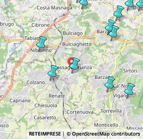 Mappa Via Piave, 23893 Cassago Brianza LC, Italia (2.82917)