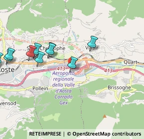 Mappa Località Autoporto, 11020 Aosta AO, Italia (2.79429)