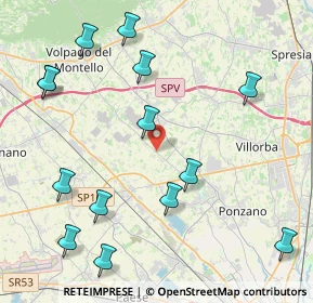 Mappa Via Volpago Nord, 31050 Ponzano Veneto TV, Italia (5.05357)