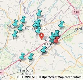 Mappa Via Callunghetta, 31045 Motta di Livenza TV, Italia (6.568)