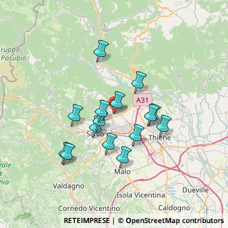Mappa Via Santa Maria, 36014 Santorso VI, Italia (6.08267)