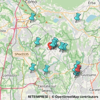 Mappa Corso Unità D'Italia, 22063 Cantù CO, Italia (3.98267)
