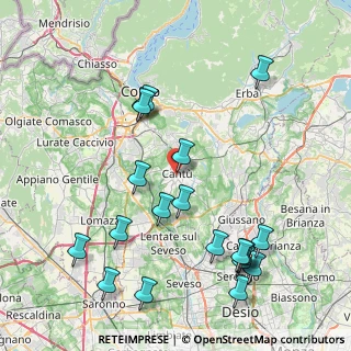Mappa Via Camillo Benso Conte di Cavour, 22063 Cantù CO, Italia (9.445)