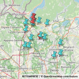 Mappa Via Camillo Benso Conte di Cavour, 22063 Cantù CO, Italia (6.95824)