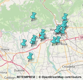 Mappa Via E. Fermi, 36063 Marostica VI, Italia (6.16733)