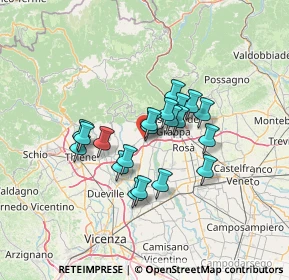 Mappa Via E. Fermi, 36063 Marostica VI, Italia (9.988)
