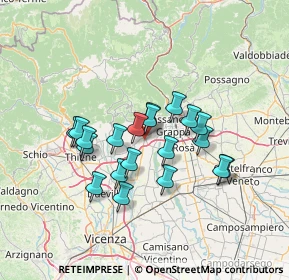 Mappa Via E. Fermi, 36063 Marostica VI, Italia (11.122)