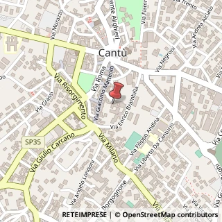 Mappa Salita Camuzio, 4, 22063 Cantù, Como (Lombardia)