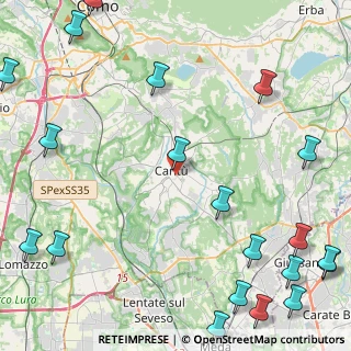 Mappa Via Filippo Andina, 22063 Cantù CO, Italia (6.9365)