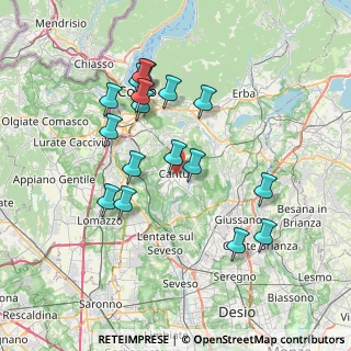 Mappa Via Filippo Andina, 22063 Cantù CO, Italia (7.05412)