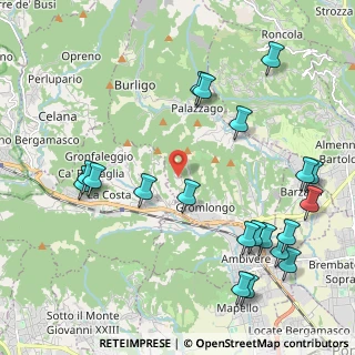 Mappa Via Belvedere, 24030 Palazzago BG, Italia (2.5565)