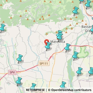 Mappa Via Antonio Lanaro, 36060 Pianezze VI, Italia (7.03235)