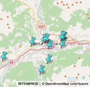 Mappa Via Ribitel, 11100 Aosta AO, Italia (2.95818)