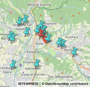 Mappa Via Monte Bianco, 24011 Almè BG, Italia (1.72706)