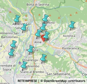 Mappa Via Monte Bianco, 24011 Almè BG, Italia (1.98333)