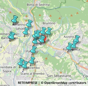 Mappa Via Monte Bianco, 24011 Almè BG, Italia (1.8915)
