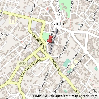 Mappa Via Camillo Benso Cavour, 13, 22063 Cantù, Como (Lombardia)